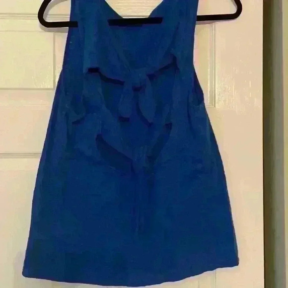 Blue tie back tank from Anthropologie. Size M. - Picture 2 of 3